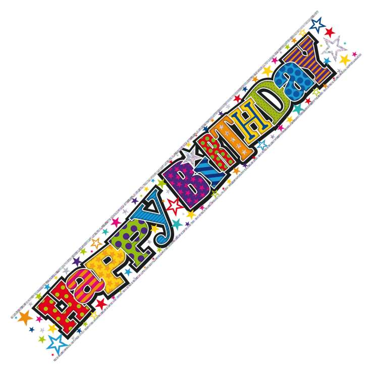 Wall Banner 2.5m - Happy Birthday