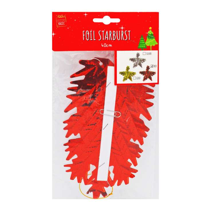 Foil Starburst (40cm) - Red