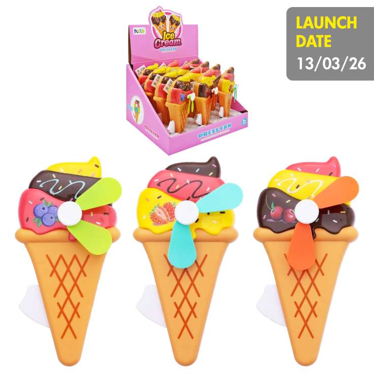Manual Mini Hand Fan - Ice Cream