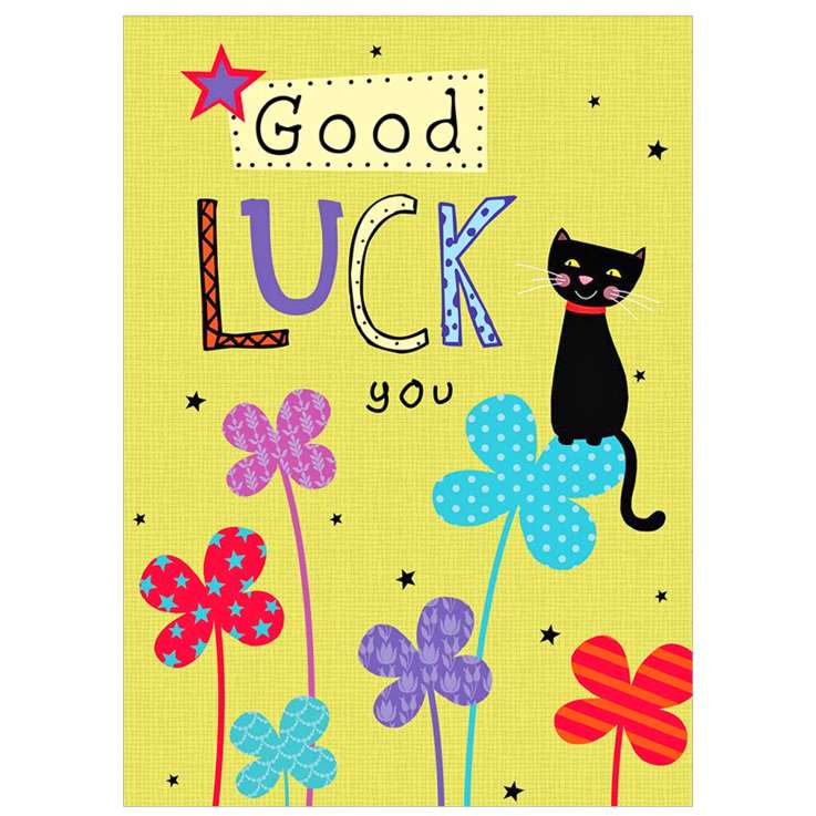 Garlanna Greeting Cards (Code 50) - Good Luck Cat