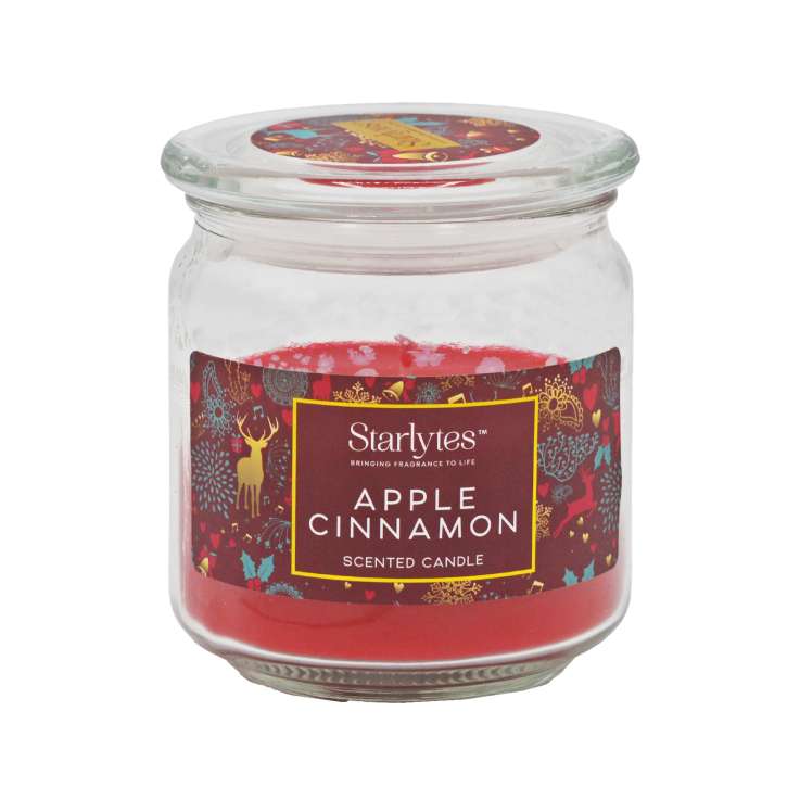 Starlytes Scented Glass Candle (227g) - Apple Cinnamon