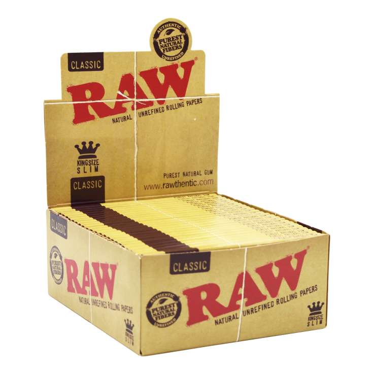 RAW Classic King Size Slim Rolling Papers 32 Pack
