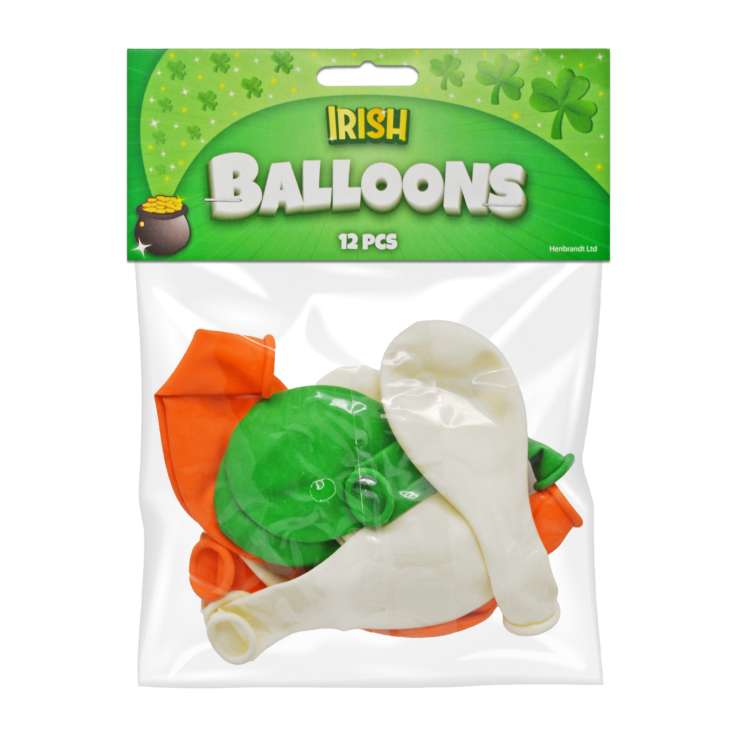 Irish Colour Balloons (23cm) 12 Pack