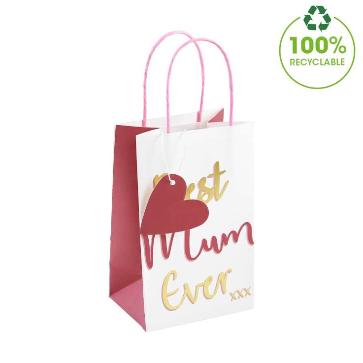 Small Gift Bags (12.7cm x 20.3cm) - Best Mum Ever