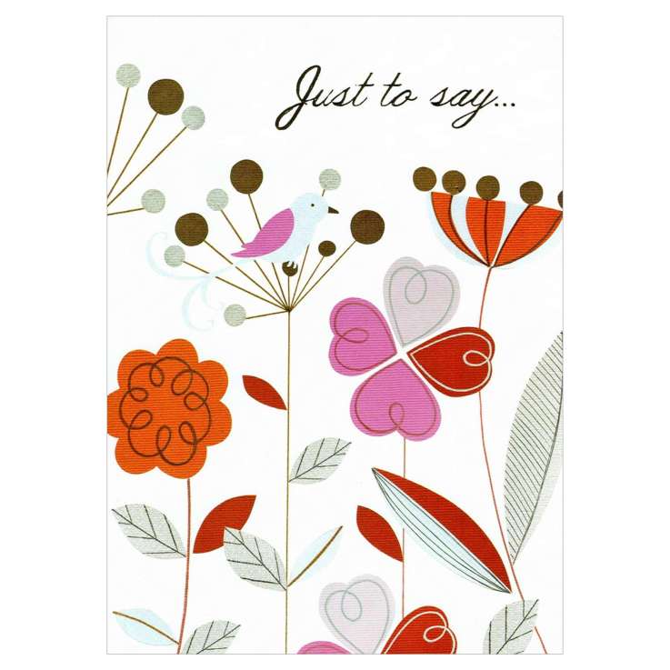 Garlanna Greeting Cards Code 50 - Just to Say