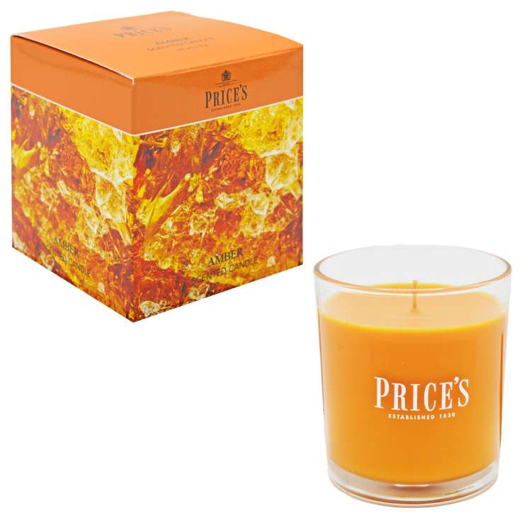 Price’s Scented Glass Candle (8cm) - Amber