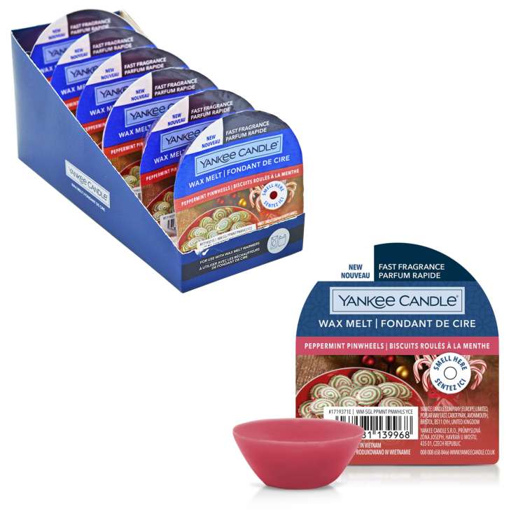 Wholesale Yankee Candle Wax Melt 22g Peppermint Pinwheels Homeware