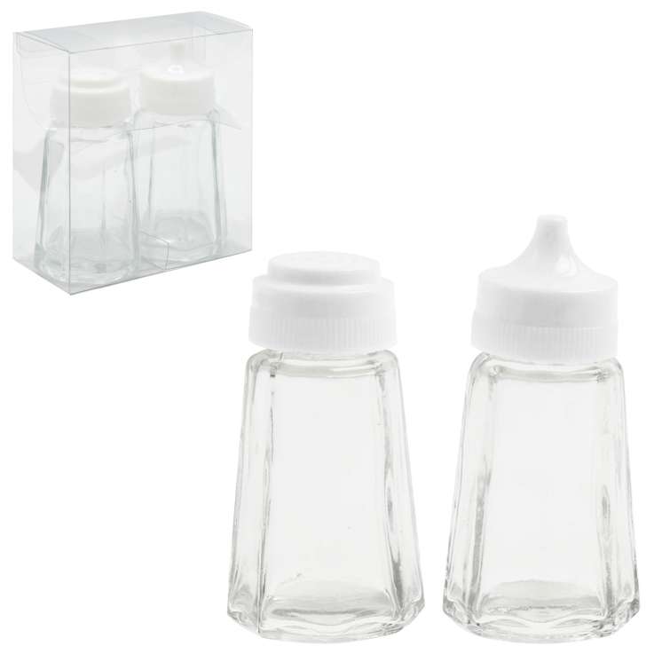 Glass Salt & Pepper Shaker Set (7cm x 4cm)
