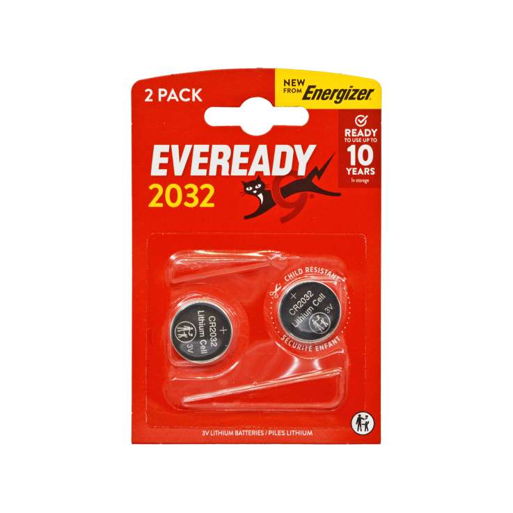 Eveready 3V Batteries 2 Pack - CR2032