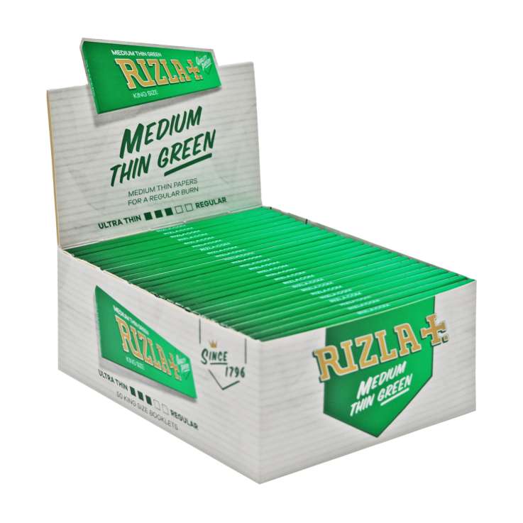 Rizla Green (Medium Thin) Rolling Papers 32 Pack - King Size
