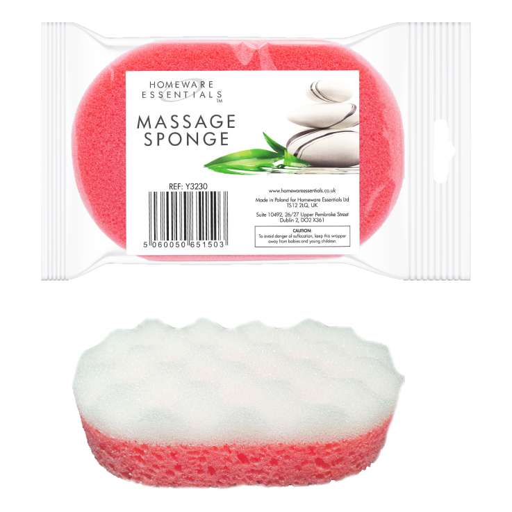 Homeware Essentials Massage Sponge - Assorted Colours