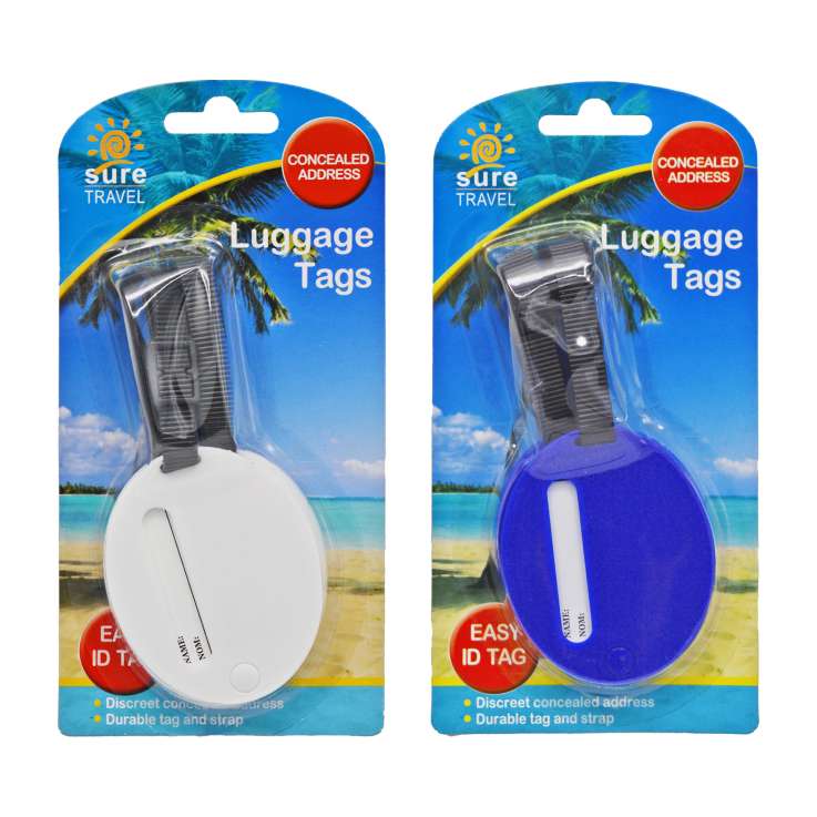 Sure Travel Luggage Tags 2 Pack - Assorted Colours