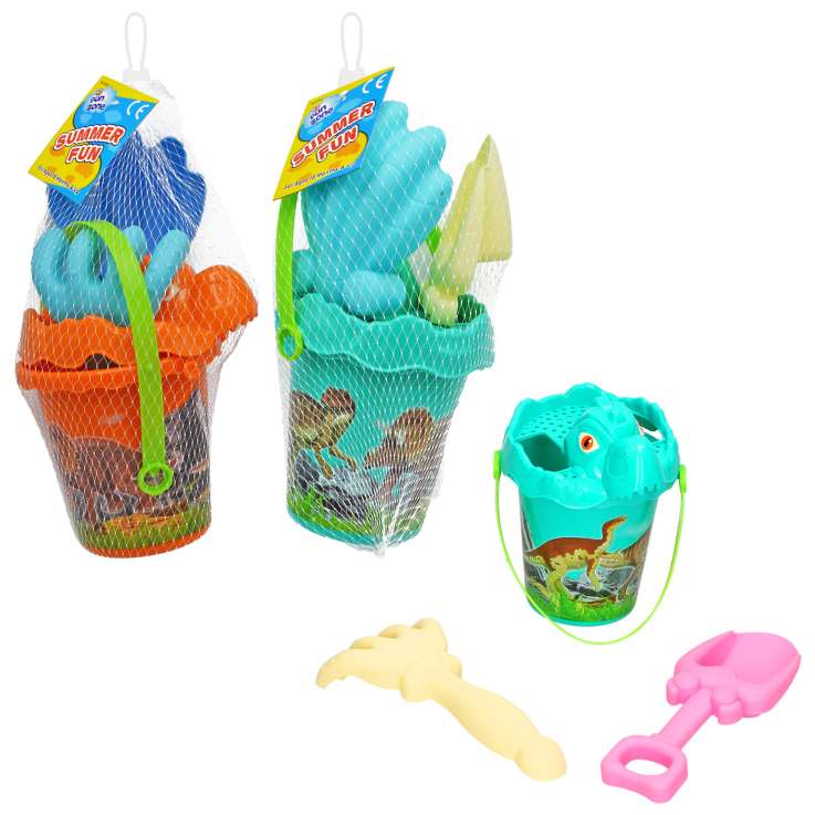 Dino Bucket Set (4 Piece) - Assorted Colours