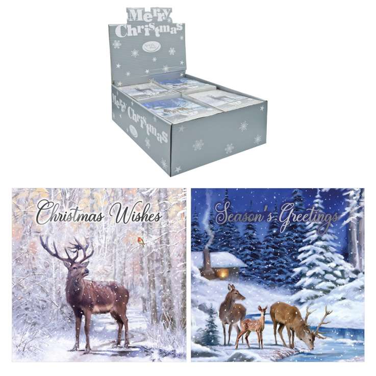 Boxed Christmas Cards 12 Pack - Woodland