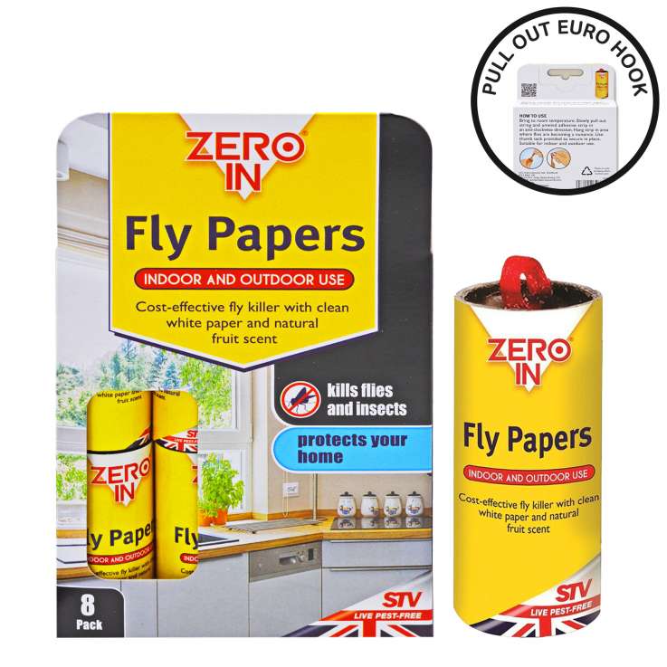 Zero In Fly Papers 8 Pack