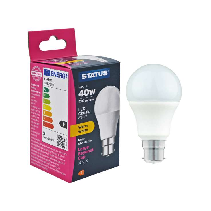 Status LED Classic Light Bulb (5w=40w) Bayonet (B22)