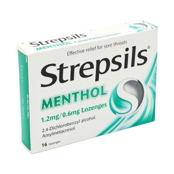 Strepsils Lozenges 16 Pack - Menthol