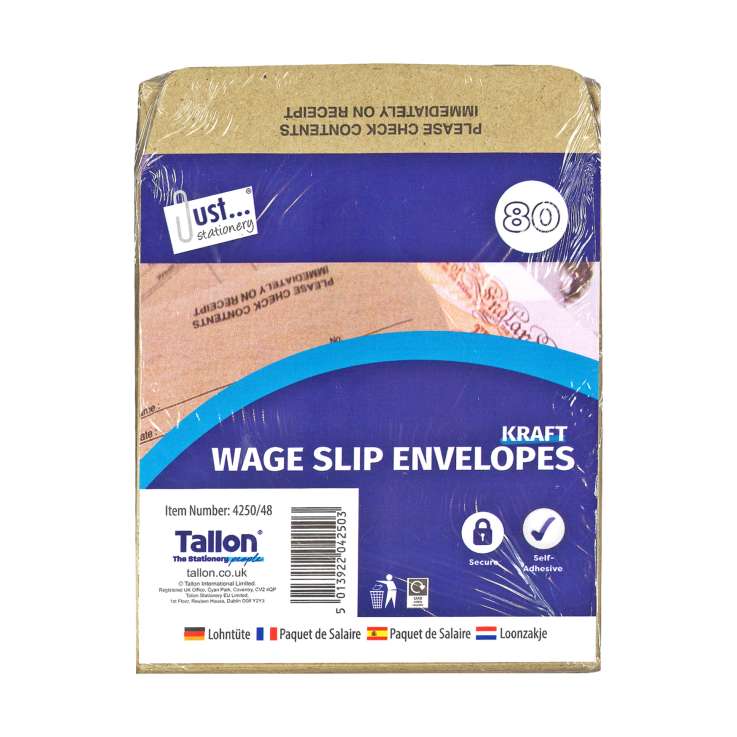 Wage Slip Envelopes 80 Pack