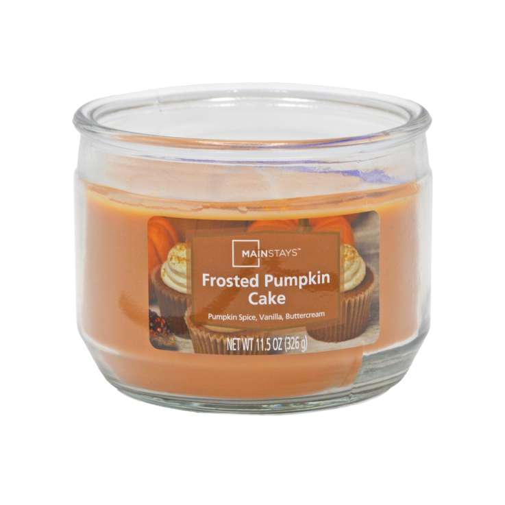 Mainstays Scented Glass Candle (326g) - Frosted Pumpkin Cake