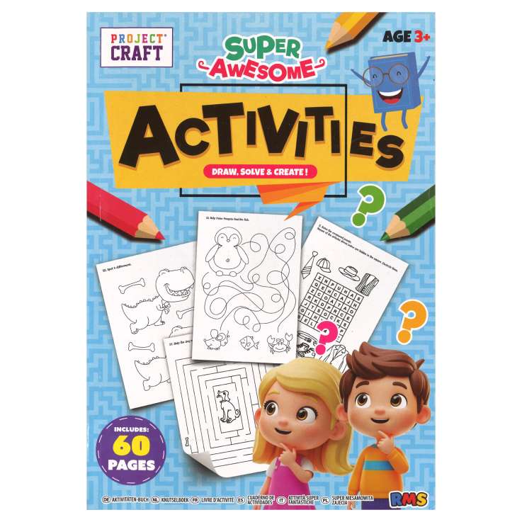 Project Craft Super Awesome A4 Activity Book (60 Pages)