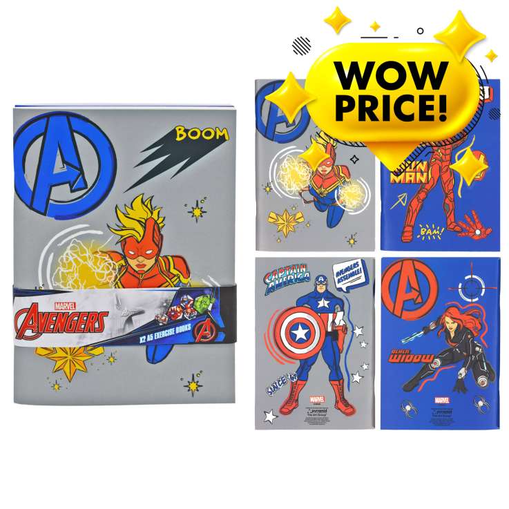 Marvel Avengers A5 Exercise Books (60 Pages) 2 Pack