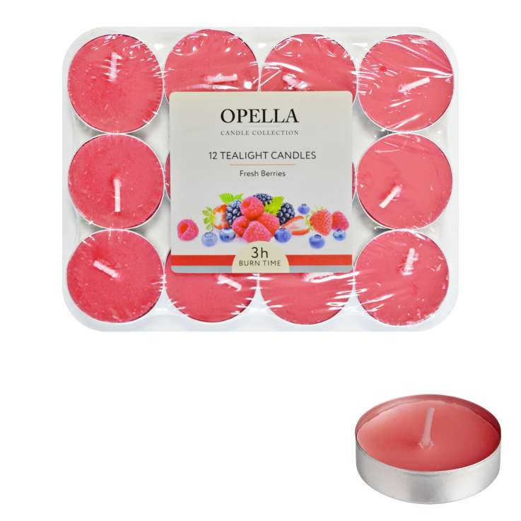 Opella Tealights 12 Pack - Fresh Berries