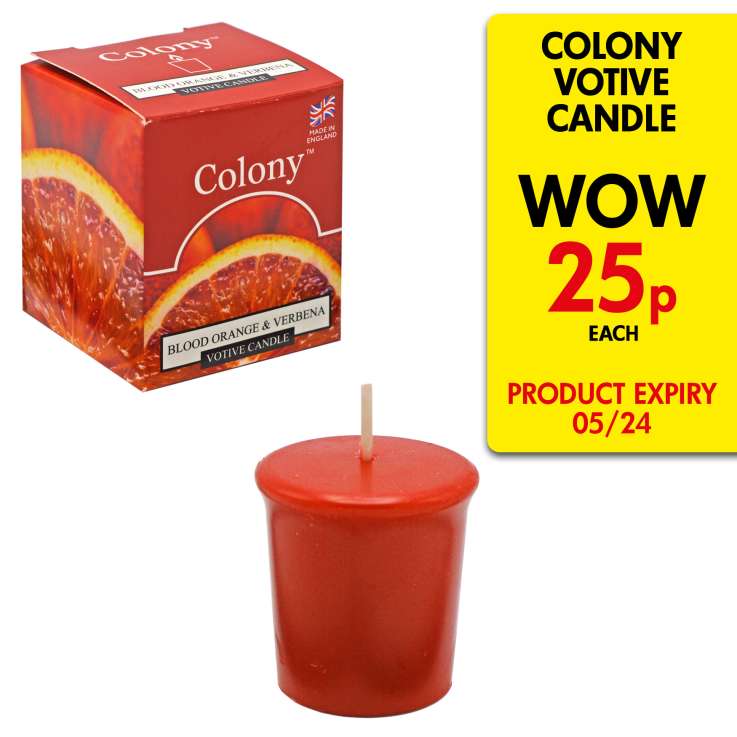 Colony Votive Candle [*Expiry Date: 05/2024*] - Blood Orange & Verbena