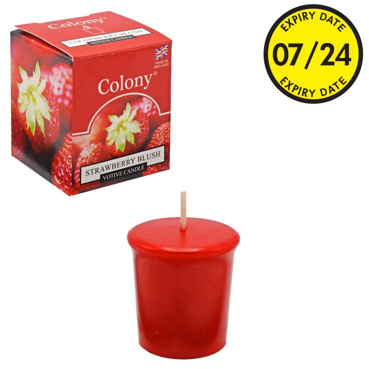 Colony Votive Candle [*Expiry Date: 07/2024*] - Strawberry Blush
