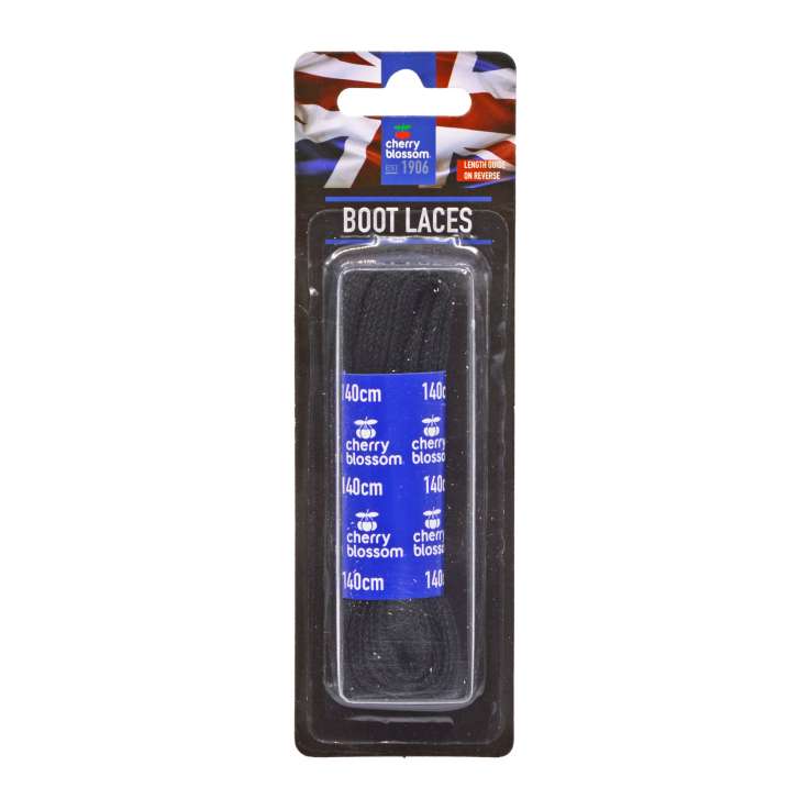Cherry Blossom Boot Laces (140cm) - Black