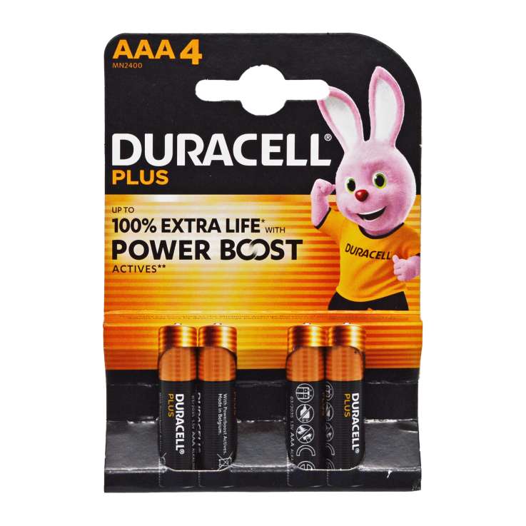 Duracell Plus Boost Batteries 4 Pack - AAA