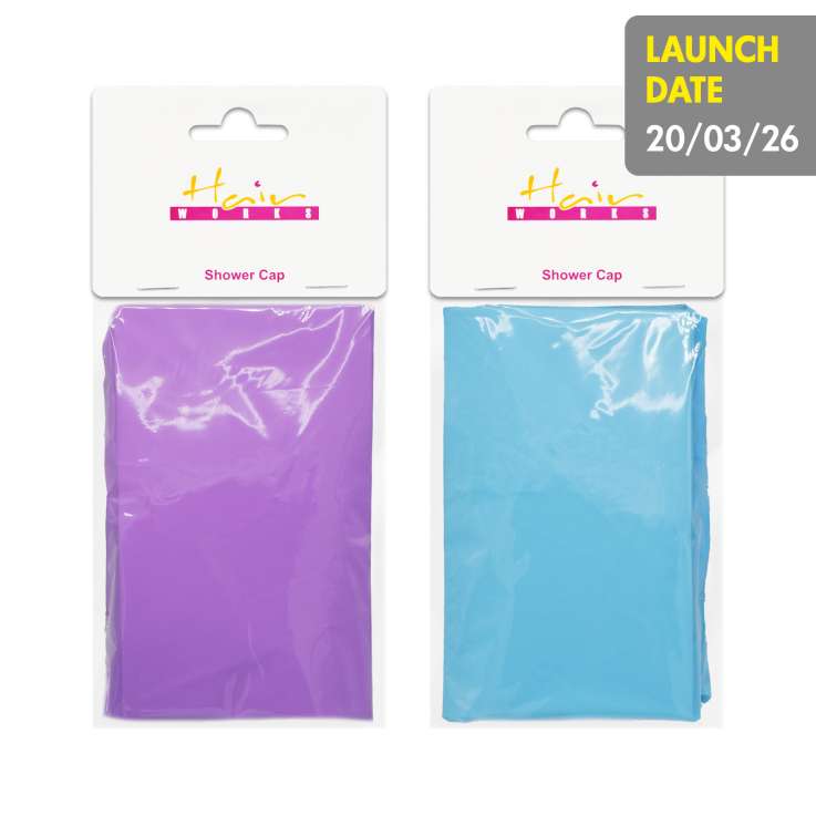 Hair Works PVC Shower Cap - Assorted Colours
