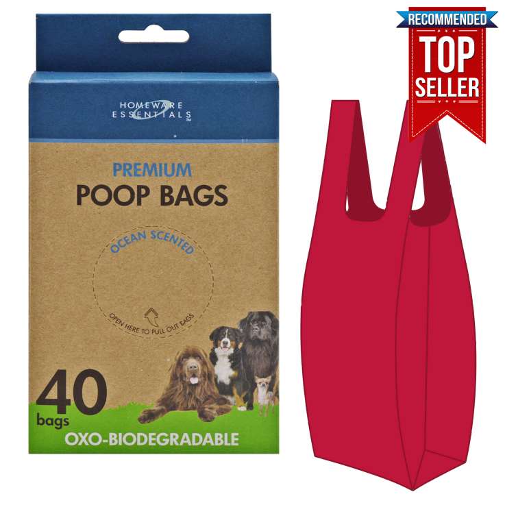 Homeware Essentials Oxo-Biodegradable PREMIUM Scented Poop Bags 40 Pack