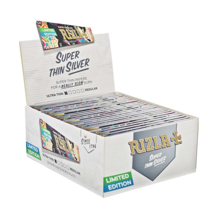 Rizla Silver (Super Thin) Rolling Papers 32 Pack - King Size