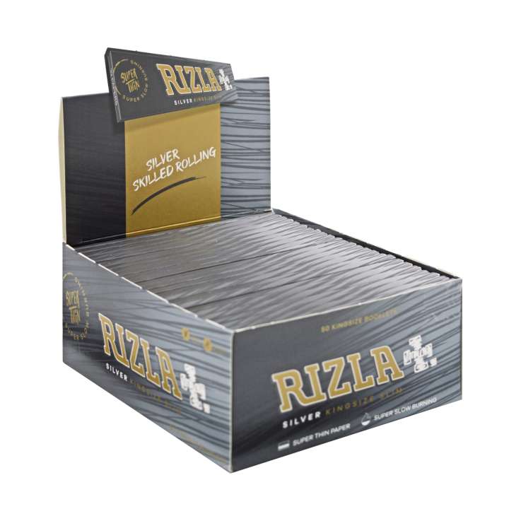 Rizla Silver (Super Thin) Rolling Papers 32 Pack - King Size