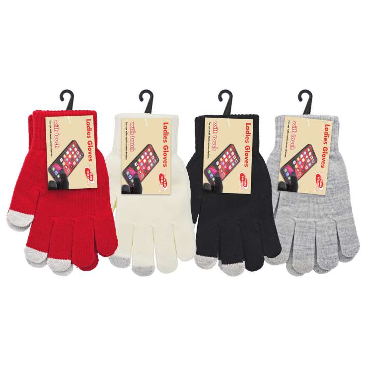 Homeware Essentials Ladies Touch Screen Gloves - Assorted Colours