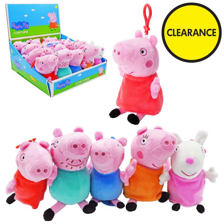 Peppa Pig Plush Clip-on Coin Purse - Assorted Characters