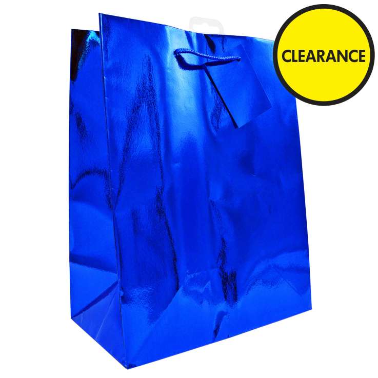 Large Gift Bags (26cm x 32cm) - Blue Holographic