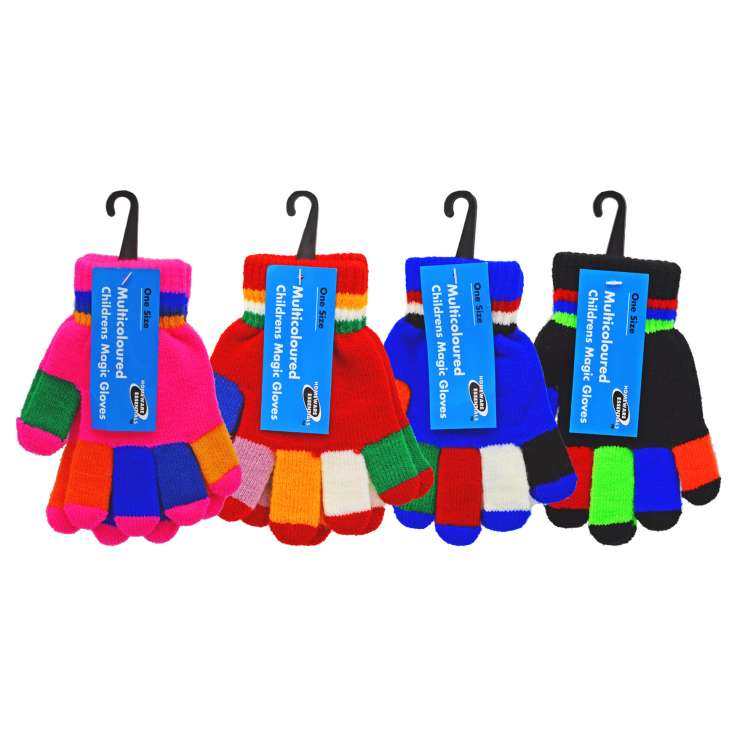 Homeware Essentials Children's Multicoloured Magic Gloves - Assorted Designs