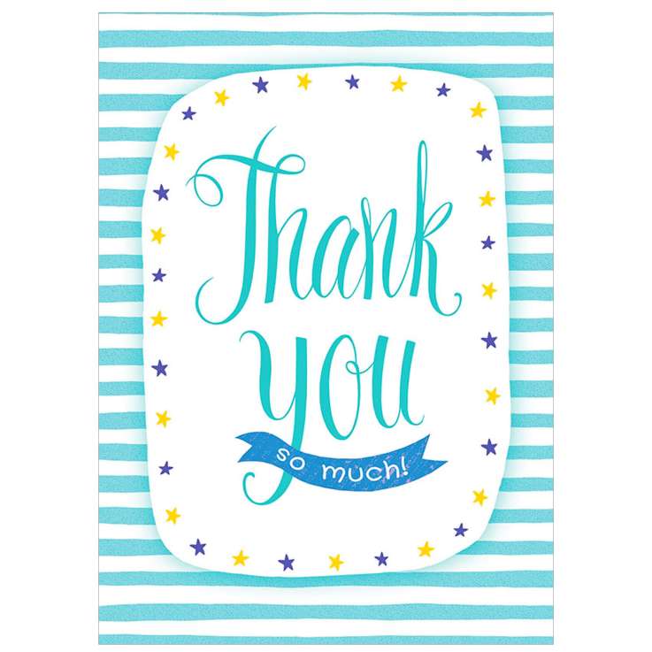 Garlanna Greeting Cards (Code 50) - Thank You (Stripes)