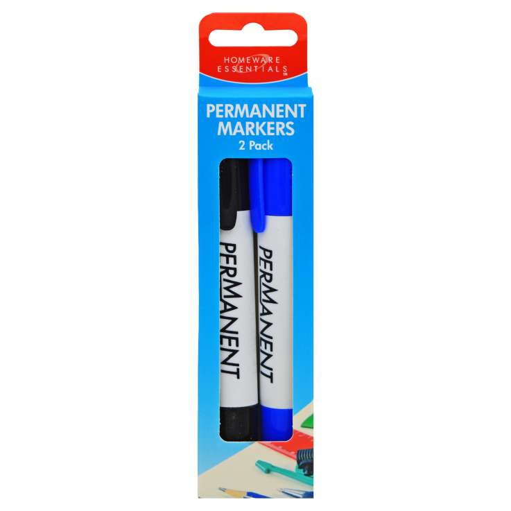 Homeware Essentials Dual Tip Permanent Markers 2 Pack