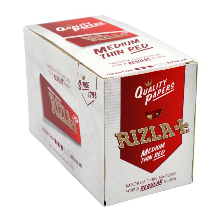 Rizla Red (Medium Thin) Rolling Papers 50 Pack - Regular