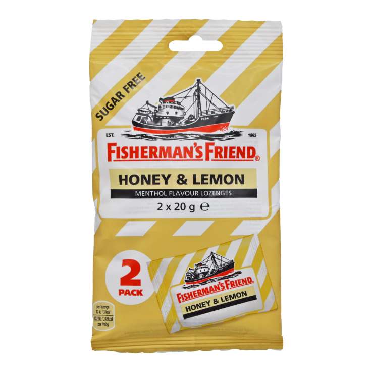 Fisherman's Friends Lozenges (20g) 2 Pack - Honey, Lemon & Menthol