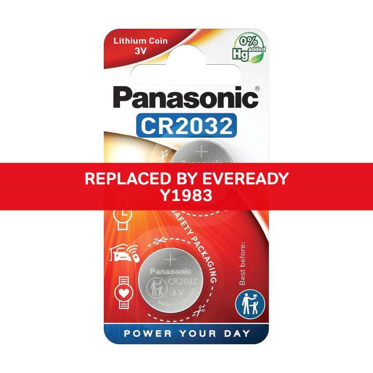Panasonic 3V Batteries 2 Pack - CR2032