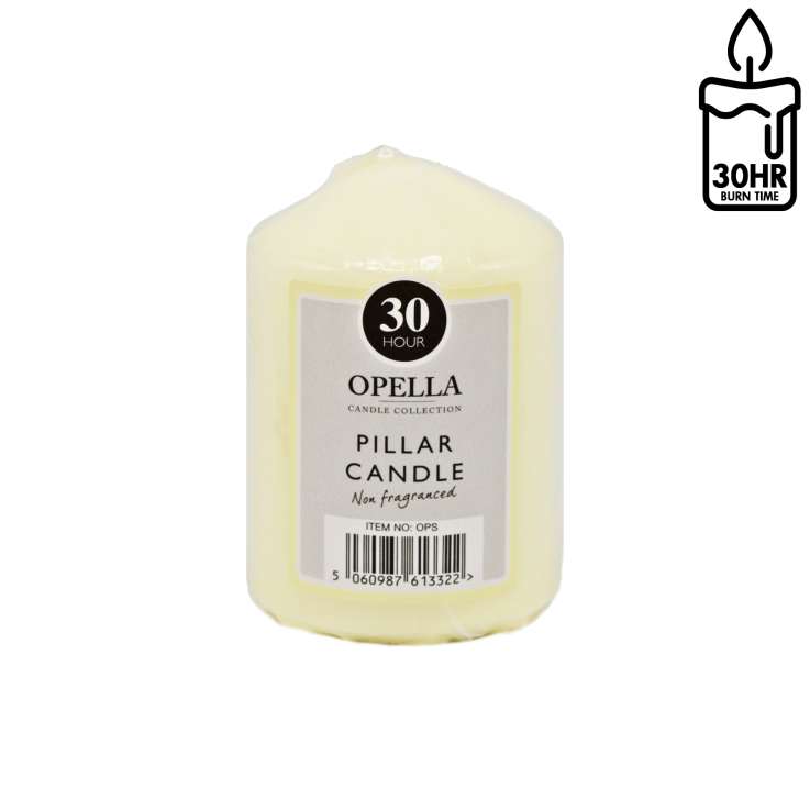 Opella Pillar Candle (30 Hour) - Non-Fragranced