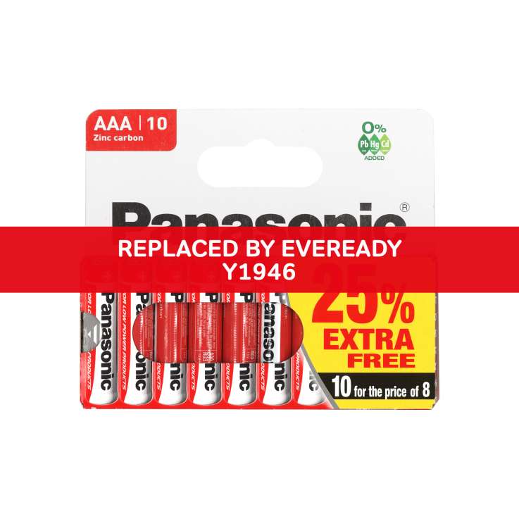 Panasonic Batteries 10 Pack - AAA