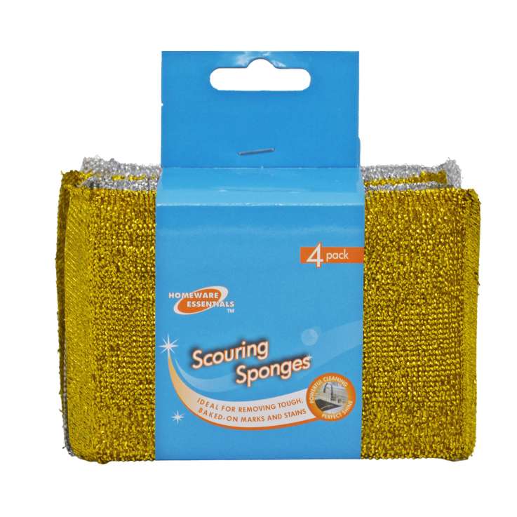 Homeware Essentials Scouring Sponges 4 Pack