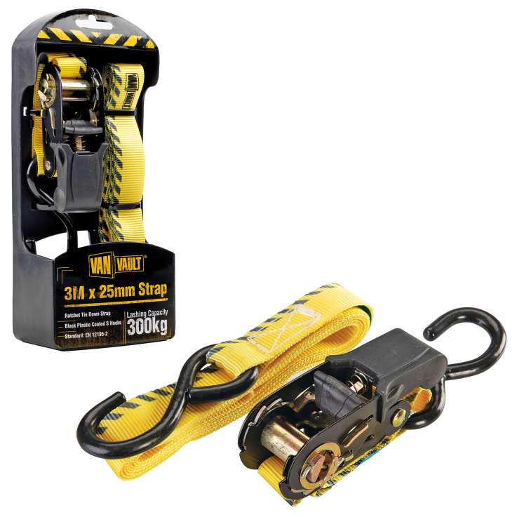 Van Vault Ratchet Tie Down Strap (3M x 25mm)