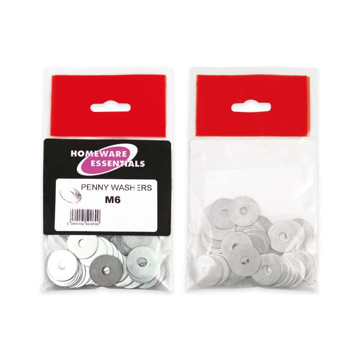 Homeware Essentials Penny Washers (6mm)