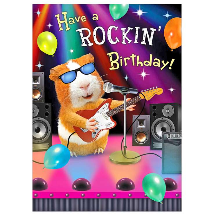 Garlanna Greeting Cards Code 50 - Rockin Hamster