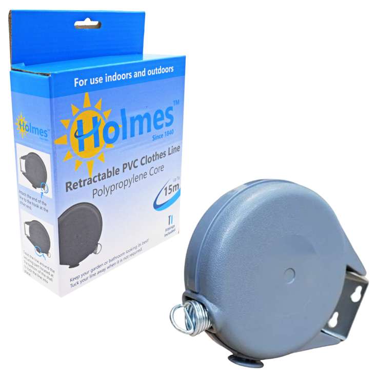 Holmes Retractable PVC Clothes Line 15M